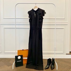 1.State Flutter Sleeve Jumpsuit - Black, Medium